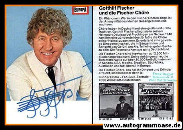 Autogramm Orchester | Gotthilf FISCHER | 1982 "Deutschland Deine Lieder" (Europa)