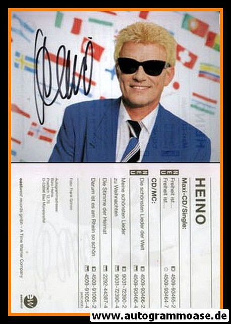 Autogramm Schlager | HEINO | 1991 "Freiheit Ist" (Portrait Color EW)