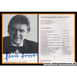 Autogramm Klassik | Heinz HOPPE | 1980er "Im Grünen Rock II" (Portrait SW) EMI