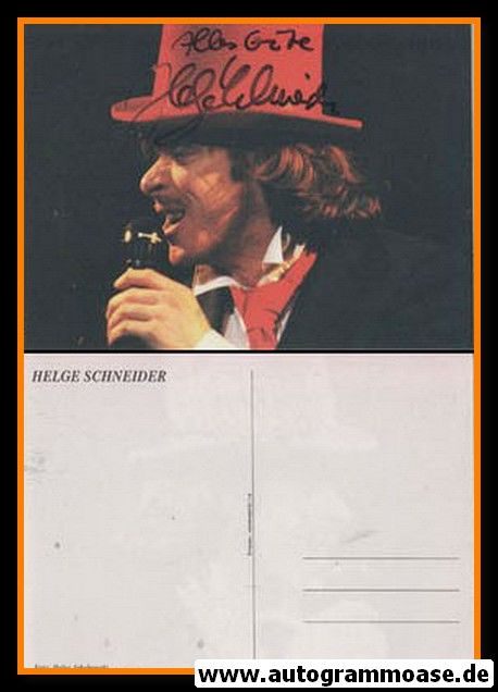 Autogramm Comedy | Helge SCHNEIDER | 1990er (Portrait Color)