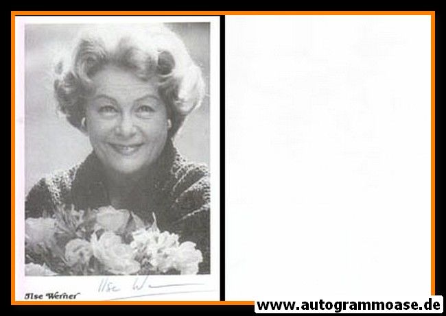 Autogramm Schauspieler | Ilse WERNER | 1980er (Portrait SW)