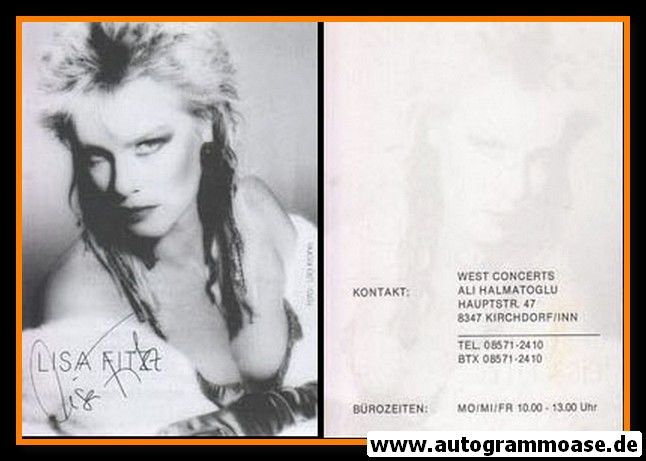 Autogramm Schauspieler | Lisa FITZ | 1990er (Portrait SW) West Concerts