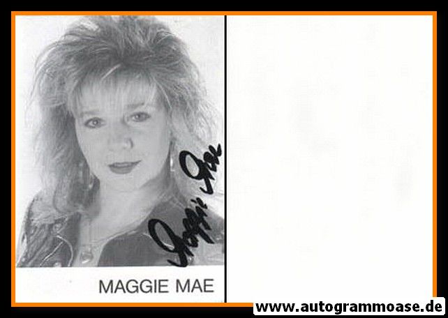 Autogramm Schlager | Maggie MAE | 1980er (Portrait SW)