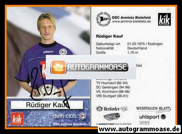 Autogramm Fussball | DSC Arminia Bielefeld | 2003 | Rüdiger KAUF