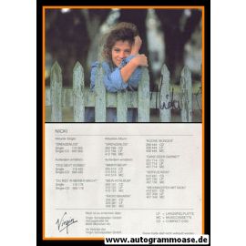 Autogramm Schlager | NICKI | 1992 "Grenzenlos" (Virgin)