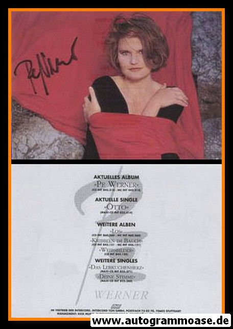 Autogramm Pop | Pe WERNER | 1994 "Pe Werner" (Portrait Color) Intercord