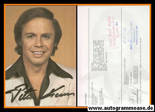 Autogramm Schlager | Peter KRAUS | 1974 "Hallo Peter" (Jupiter)