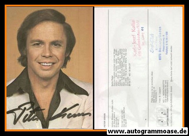 Autogramm Schlager | Peter KRAUS | 1974 "Hallo Peter" (Portrait Color Jupiter)