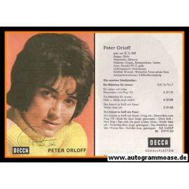 Autogramm Schlager | Peter ORLOFF | 1971 "Ein Mädchen Für Immer" (Portrait Color Decca) 1