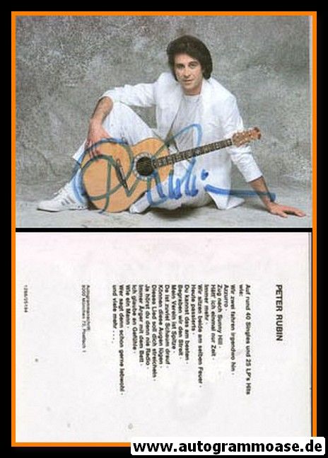 Autogramm Schlager | Peter RUBIN | 1980er (Portrait Color)