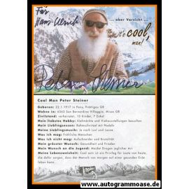 Autogramm Pop | Peter STEINER | 1995 "Its Cool Man" (Portrait Color) Milka