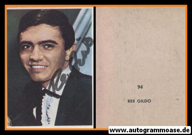 Autogramm Schlager | Rex GILDO | 1960er (Portrait Color Sabi)