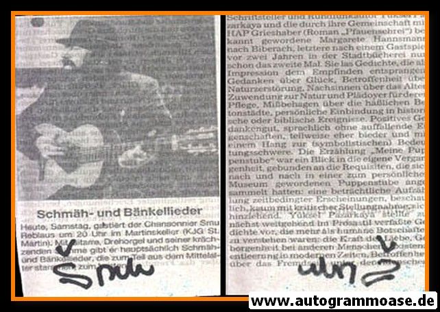 Autogramm Musik | Smu REBLAUS | 1980er (Portrait SW)