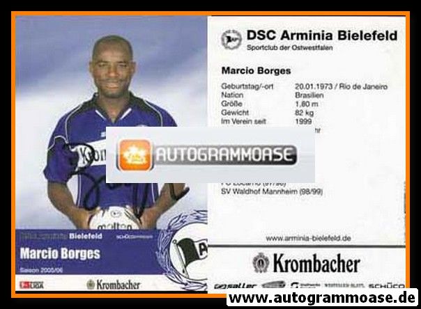 Autogramm Fussball | DSC Arminia Bielefeld | 2005 | Marcio BORGES
