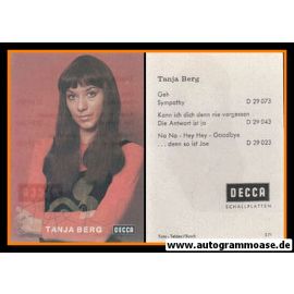 Autogramm Schlager | Tanja BERG | 1970 "Geh" (Decca)
