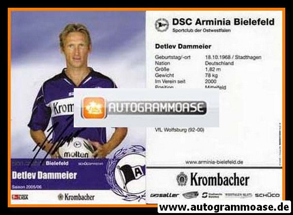 Autogramm Fussball | DSC Arminia Bielefeld | 2005 | Detlev DAMMEIER