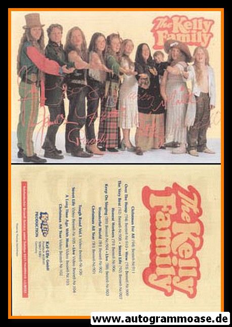 Autogramme Musik | THE KELLY FAMILY | 1994 Druck "Christmas For All"