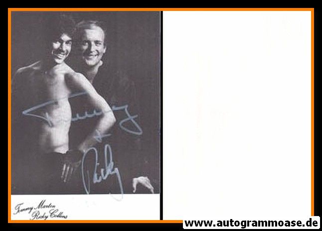 Autogramme Pop | Ricky COLLINS + Tommy MARTEN | 1980er (Portrait SW)