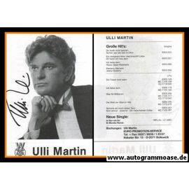 Autogramm Schlager | Ulli MARTIN | 1990 "Nur Mit Dir" (Portrait SW)