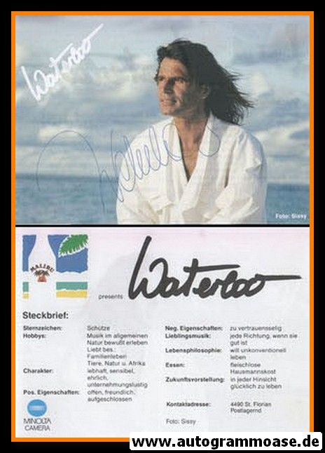 Autogramm Pop | WATERLOO | 1980er (Portrait Color) Malibu