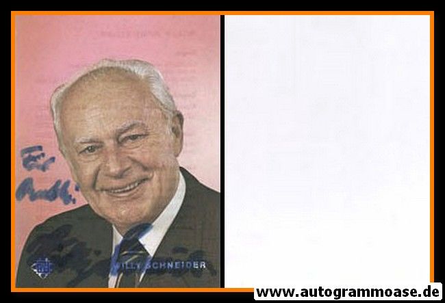 Autogramm Schlager | Willy SCHNEIDER | 1974 "Wie Der Himmel Sein" (Portrait Color Telefunken)