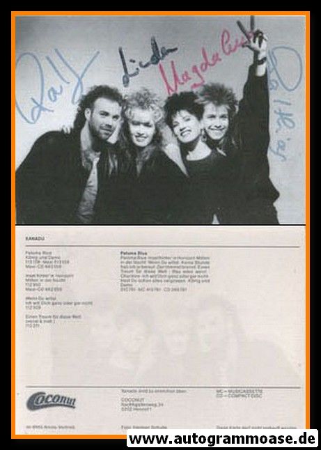 Autogramme Pop | XANADU | 1990 "Paloma Blue" (Coconut)