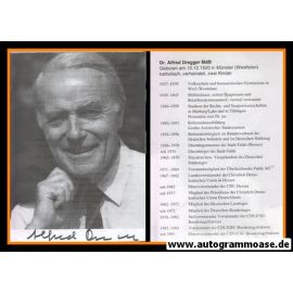 Autogramm Politik | CDU | Alfred DREGGER | 1990er (Portrait SW) Lebenslauf