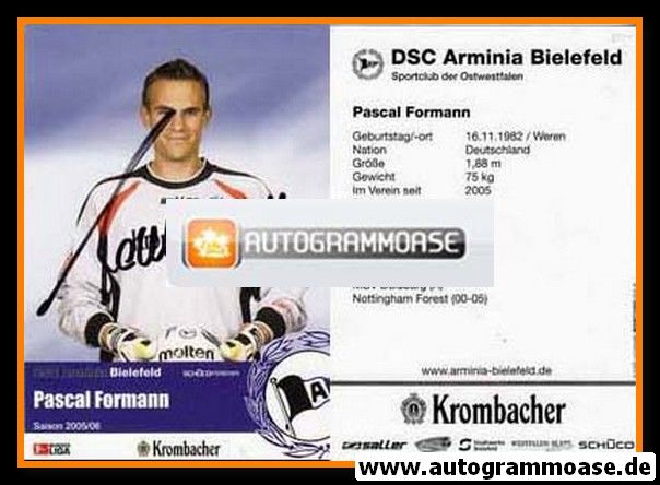 Autogramm Fussball | DSC Arminia Bielefeld | 2005 | Pascal FORMANN