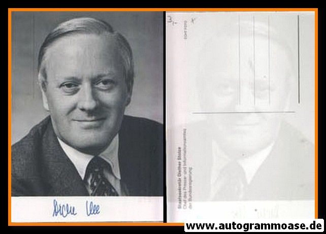 Autogramm Politik | CDU | Diether STOLZE | 1980er (Portrait SW)