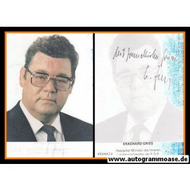 Autogramm Politik | FDP | Ekkehard GRIES | 1980er (Portrait Color) 1