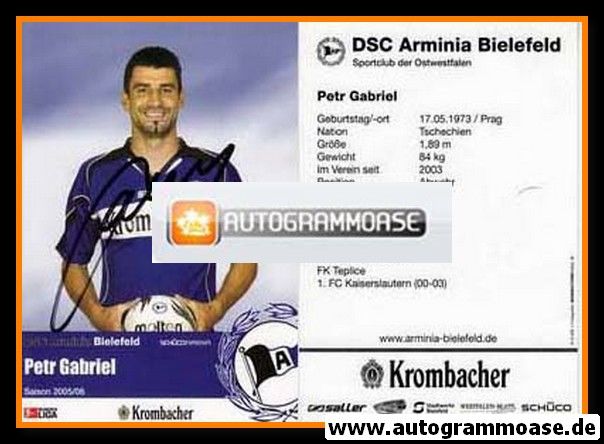 Autogramm Fussball | DSC Arminia Bielefeld | 2005 | Petr GABRIEL