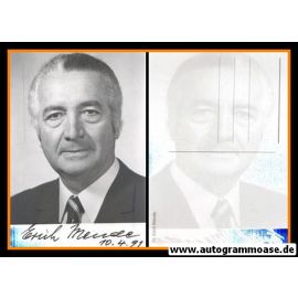 Autogramm Politik | FDP | Erich MENDE | 1980er (Portrait SW)