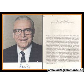 Autogramm Politik | CSU | Franz HEUBL | 1980er (Lebenslauf)