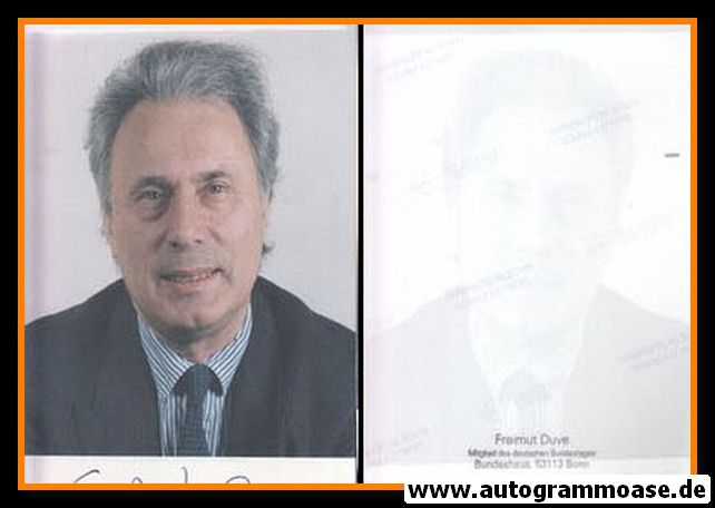 Autogramm Politik | SPD | Freimut DUVE | 1980er Foto (Portrait Color)