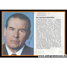 Autogramm Politik | CDU | Gerhard SCHRÖDER | 1970er (Lebenslauf)