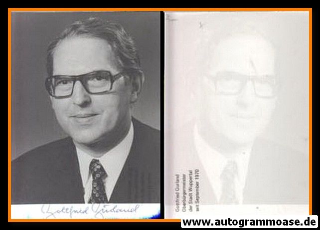 Autogramm Politik | SPD | Gottfried GURLAND | 1970er Foto (Portrait SW) 