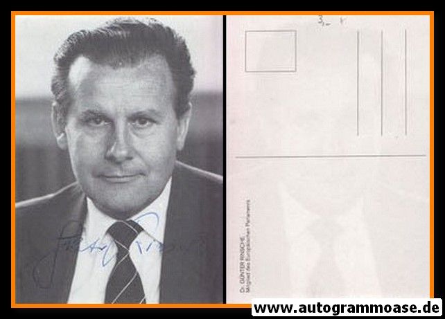 Autogramm Politik | CDU | Günter RINSCHE | 1980er (Portrait SW)