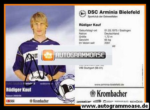 Autogramm Fussball | DSC Arminia Bielefeld | 2005 | Rüdiger KAUF