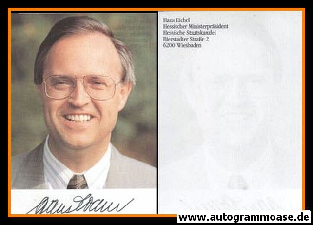 Autogramm Politik | SPD | Hans EICHEL | 1990er (Portrait Color) 1