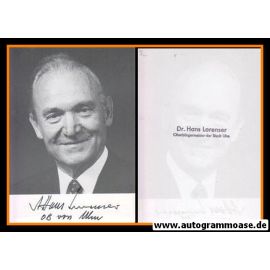 Autogramm Politik | CDU | Hans LORENSER | 1980er (Portrait SW)