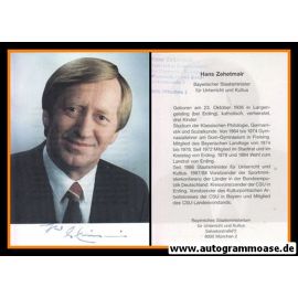 Autogramm Politik | CSU | Hans ZEHETMAIR | 1990er (Lebenslauf) 1