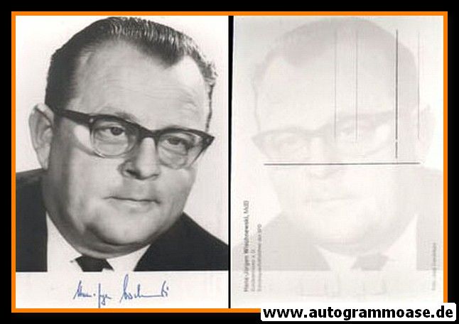 Autogramm Politik | SPD | Hans-Jürgen WISCHNEWSKI | 1970er (Portrait SW) 1