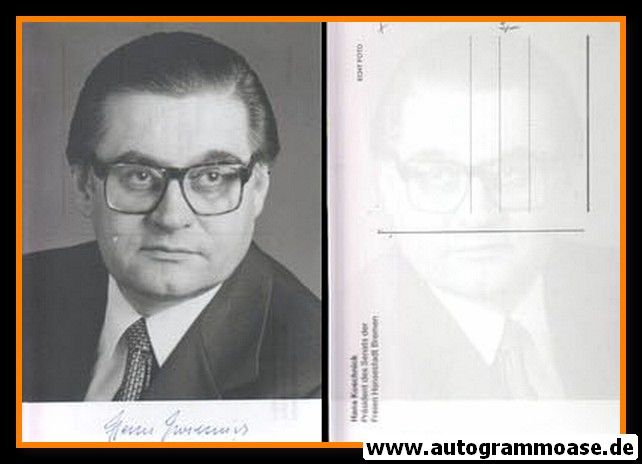 Autogramm Politik | SPD | Hans-Jürgen WISCHNEWSKI | 1970er (Portrait SW) 2