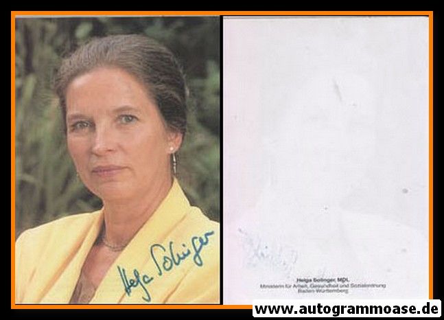 Autogramm Politik | SPD | Helga SOLINGER | 1990er (Portrait Color)