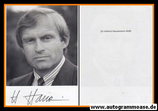 Autogramm Politik | FDP | Helmut HAUSSMANN | 1990er (Portrait SW)