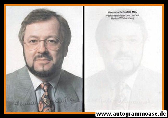 Autogramm Politik | CDU | Hermann SCHAUFLER | 1990er (Portrait Color)