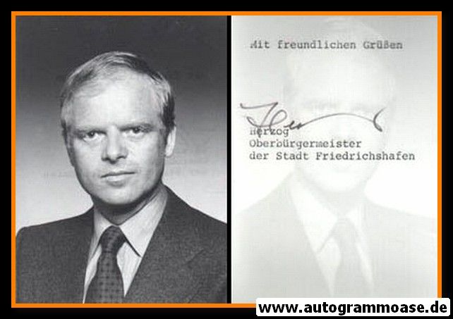Autogramm Politik | CDU | Martin HERZOG | 1980er Foto (Portrait SW)