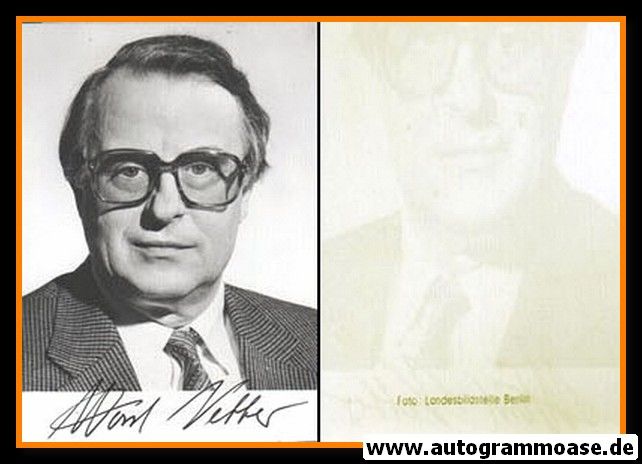 Autogramm Politik | FDP | Horst VETTER | 1970er (Portrait SW)