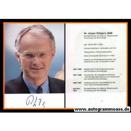 Autogramm Politik | CDU | Jürgen RÜTTGERS | 1990er (Lebenslauf)