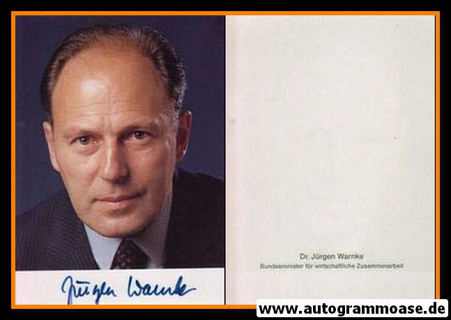Autogramm Politik | CSU | Jürgen WARNKE | 1980er (Portrait Color)